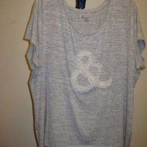 Lane Bryant 26/28 Pearl Applique Top